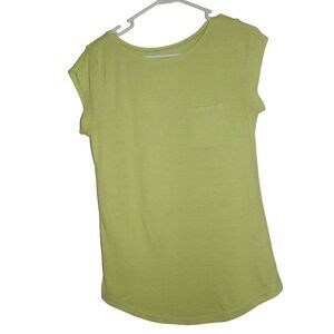 ANN TAYLOR LOFT women's small light green casual thin stretchy pocket t-shirt
